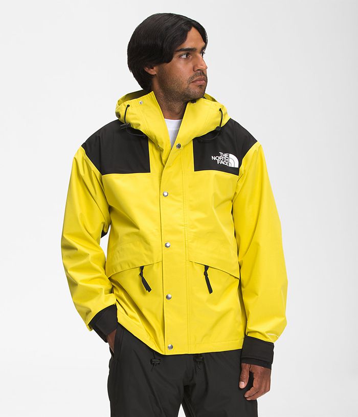 The North Face Mens Rain Jacket Retro 1986 FUTURELIGHT™ Mountain 483KASHWO - Yellow/Black